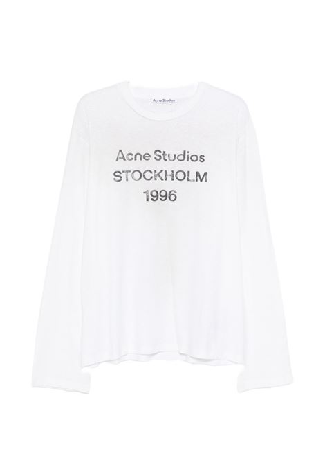 logo tee relaxed fit unisex dusty white ACNE STUDIOS | CL0197DC6